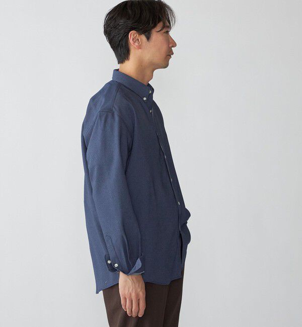 SHIPS「【WEB限定】SHIPS: ワンポイント ロゴ ライト デニムライク ツイル ボタンダウン シャツ」|シャツ・ブラウス|