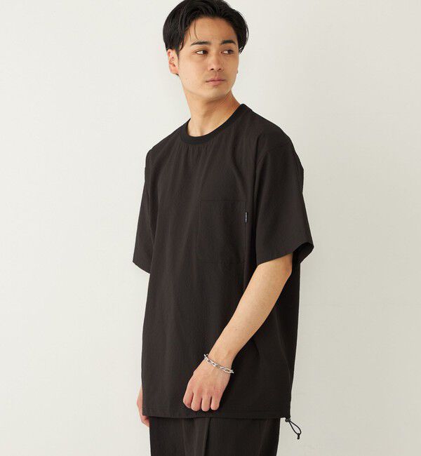 SHIPS Colors 「SHIPS Colors:〈接触冷感・吸水速乾・洗濯機可能〉ライト サッカー Tシャツ」|Tシャツ・カットソー|ブラック