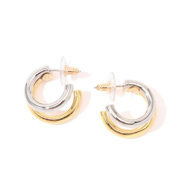TOMORROWLAND GOODS「Kenneth Jay Lane ダブルフープピアス」|ピアス|92 ゴールド系