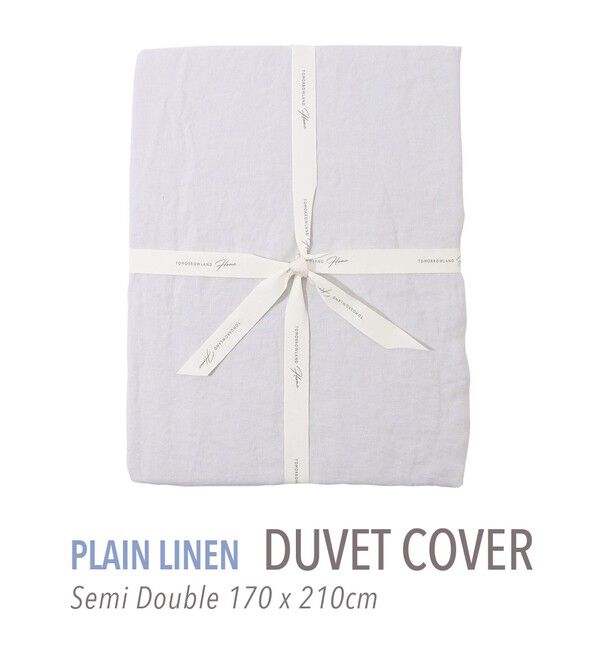 TOMORROWLAND HOME「プレーンリネン 掛布団カバー（セミダブル）」|その他|13 ライトグレー