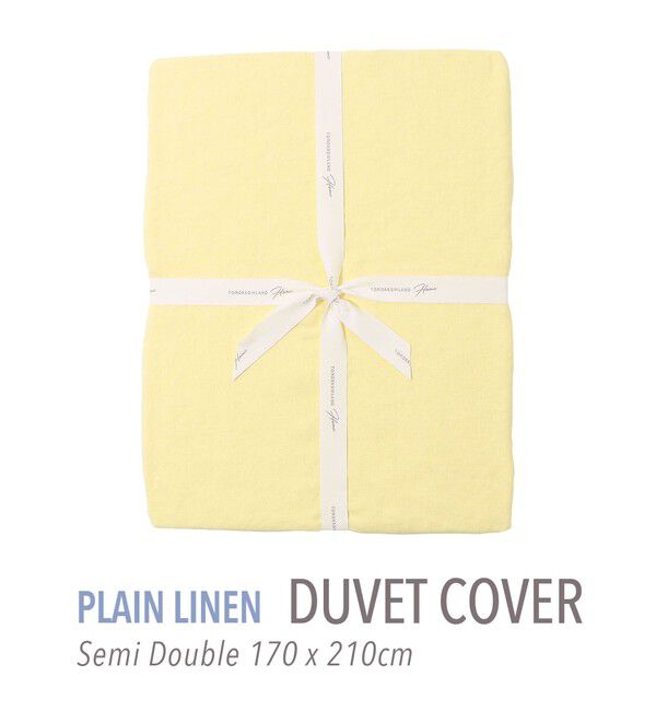 TOMORROWLAND HOME「プレーンリネン 掛布団カバー（セミダブル）」|その他|23 イエロー