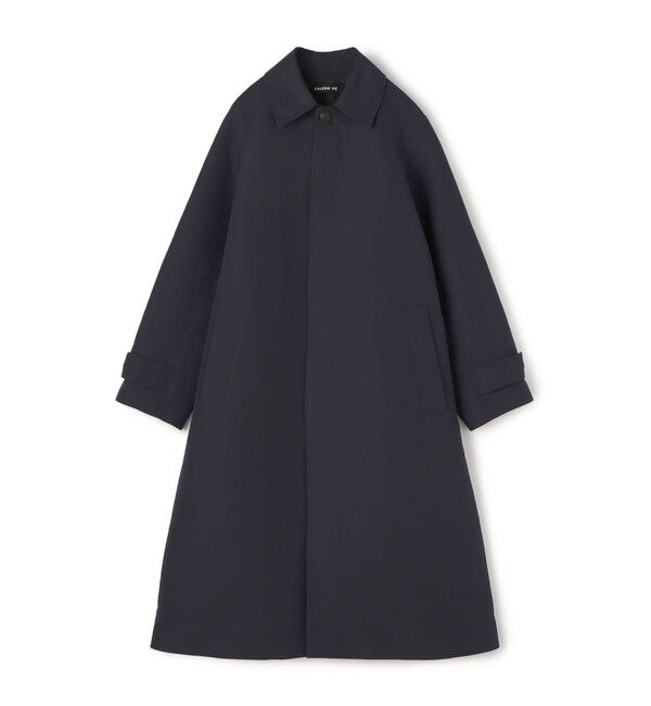 GALERIE VIE「ウールコットンダブルクロス バルカラーコート」|ステンカラーコート|69 ネイビー