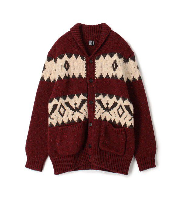 TOMORROWLAND BUYING WEAR「1205 ジャガード ニットカーディガン」|ニット・セーター|14 レッド系