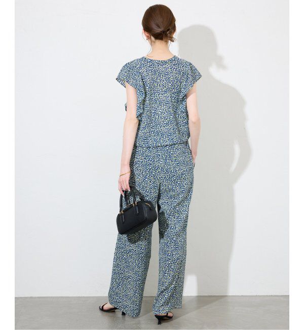 SLOBE IENA「《WEB限定/追加》フレンチフリルスリーブフラワーブラウス」|シャツ・ブラウス|