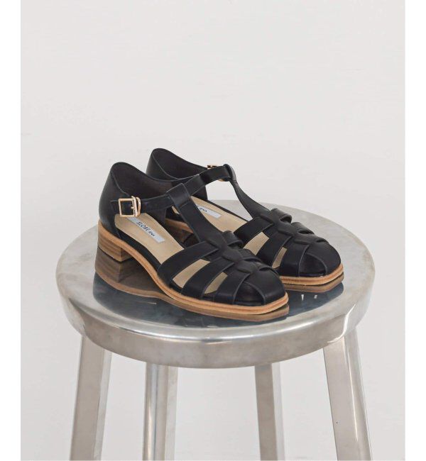 SLOBE IENA「《WEB限定/追加》SLOBE レザーグルカサンダル」|サンダル|