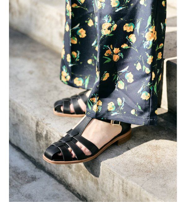 SLOBE IENA「《WEB限定/追加》SLOBE レザーグルカサンダル」|サンダル|