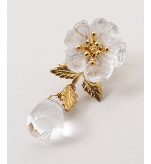 IENA LA BOUCLE「MONSHIRO/モンシロ ajisai drop ピアス(gray)」|ピアス|