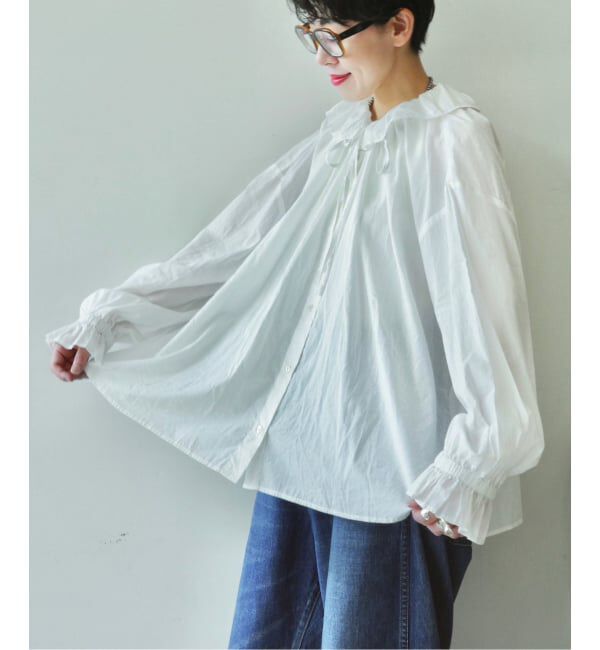 journal standard luxe「《追加》コットンローン フリルパフブラウス」|シャツ・ブラウス|
