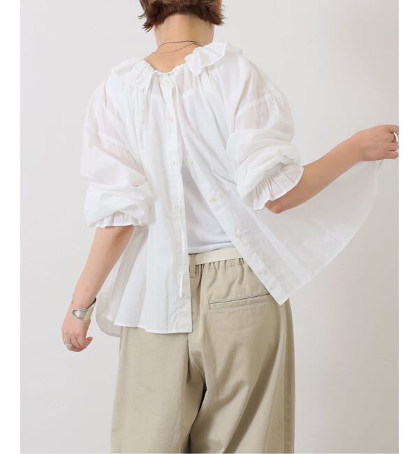 journal standard luxe「《追加》コットンローン フリルパフブラウス」|シャツ・ブラウス|
