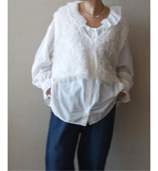 journal standard luxe「《追加》コットンローン フリルパフブラウス」|シャツ・ブラウス|