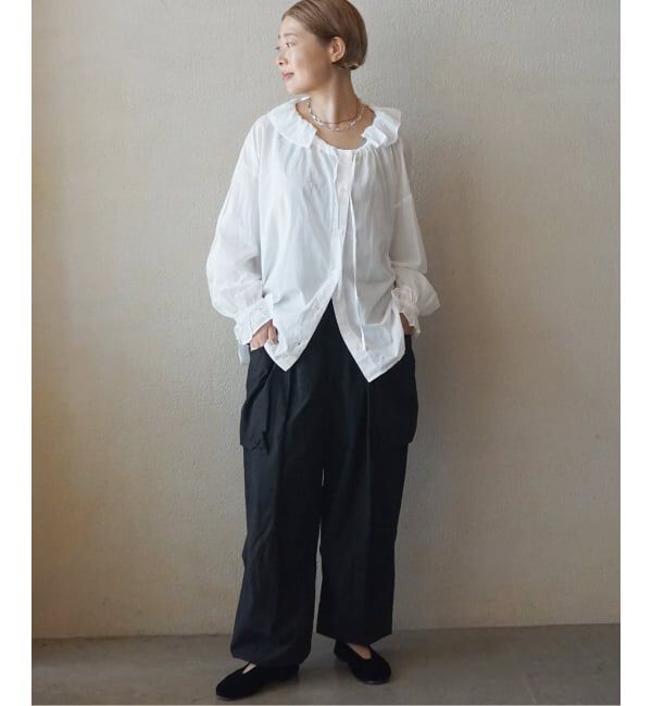 journal standard luxe「《追加》コットンローン フリルパフブラウス」|シャツ・ブラウス|