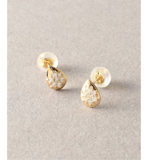 Lilas by Spick&Span「パヴェティアドロップモチーフピアス K18（両耳）」|ピアス|