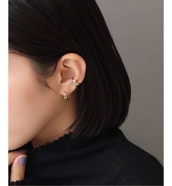 Lilas by Spick&Span「2ラインクロスバーピアス K10(両耳)」|ピアス|