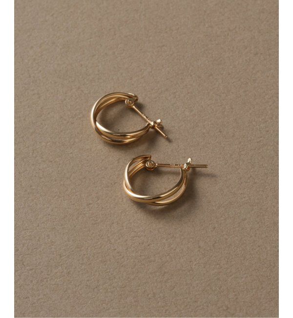 Lilas by Spick&Span「2ラインクロスバーピアス K10(両耳)」|ピアス|