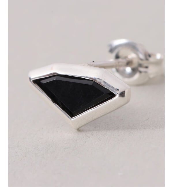 Spick and Span「【SAMH by LILAS】ダイヤモンドカットオニキスピアス SV（両耳）」|ピアス|