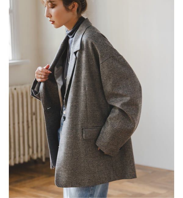 追加》オーバーサイズチェックジャケット（NOBLE）｜ルミネの