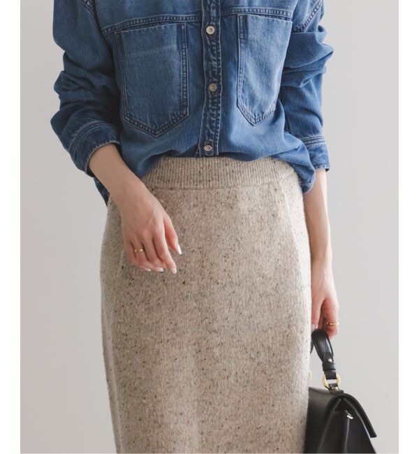 NOBLE「《NOBLE別注》Venit/ヴェニット ネップツイードタイトスカート」|スカート|