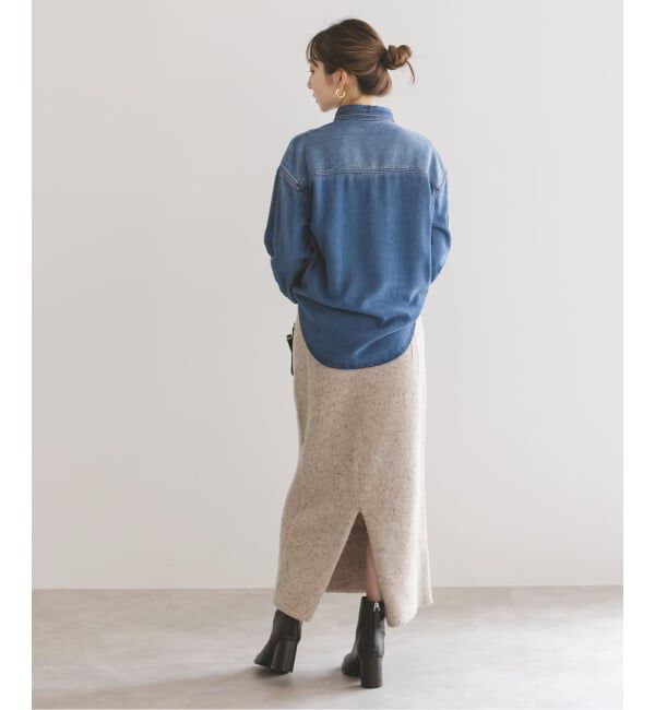 NOBLE「《NOBLE別注》Venit/ヴェニット ネップツイードタイトスカート」|スカート|