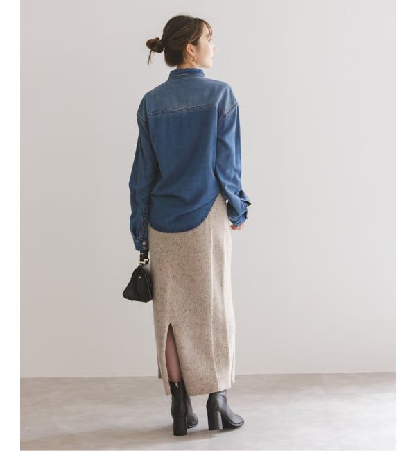 NOBLE「《NOBLE別注》Venit/ヴェニット ネップツイードタイトスカート」|スカート|