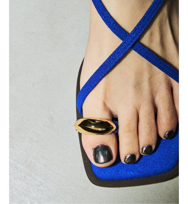  「《追加3》GRISEメタルリングクロストングサンダル」|サンダル|