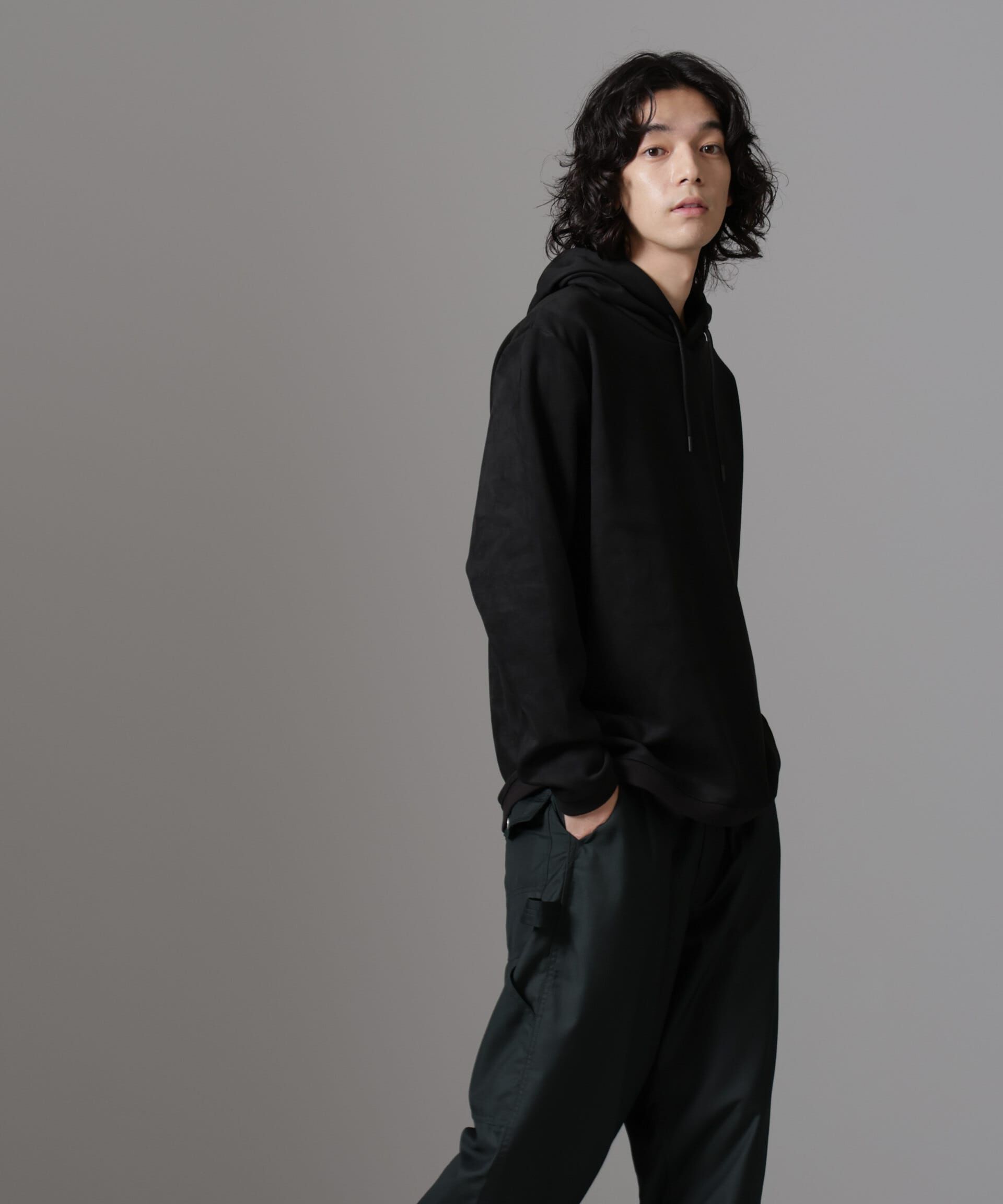 nano･universe「フェイクスエードフーディー 長袖」|Tシャツ・カットソー|