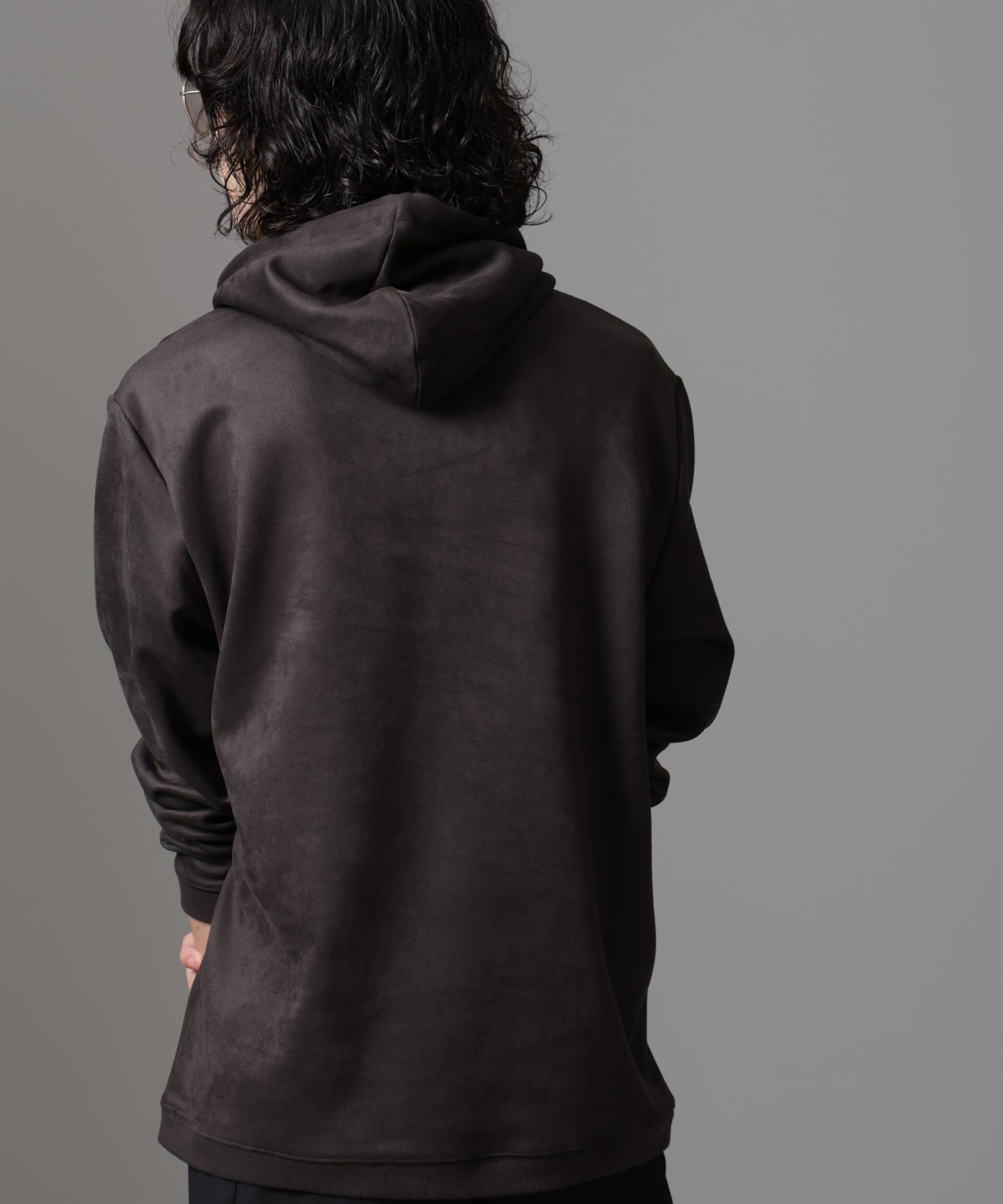 nano･universe「フェイクスエードフーディー 長袖」|Tシャツ・カットソー|