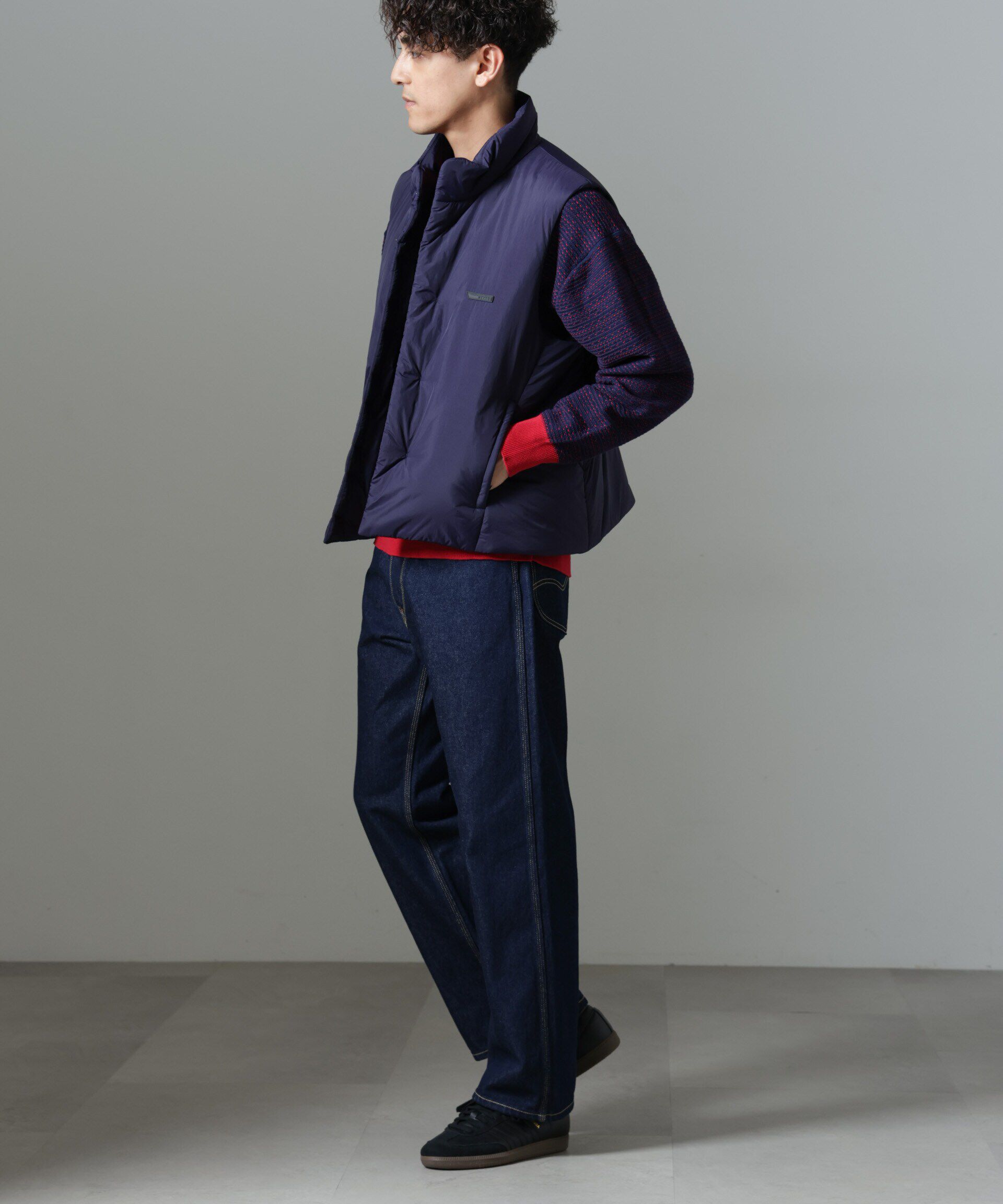 nano･universe「「NJ/CLUB」PARKSTOCK  中綿ベスト」|ブルゾン・スタジャン|