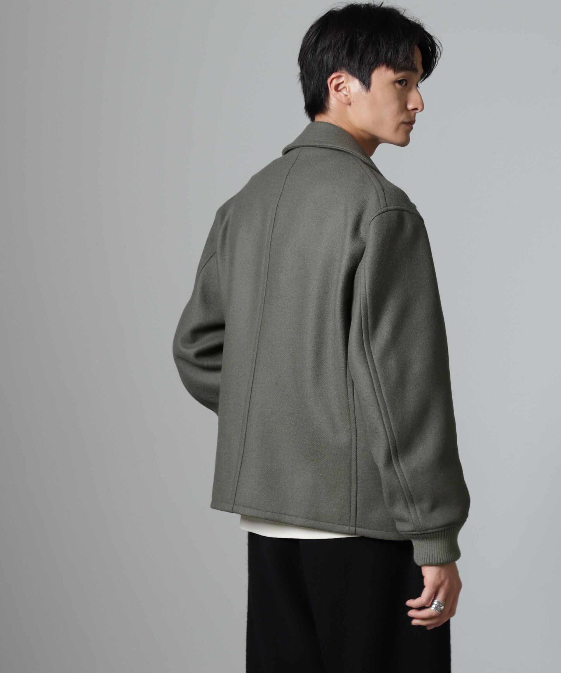 nano･universe「ハードプレスメルトンジップアップブルゾン」|ブルゾン・スタジャン|