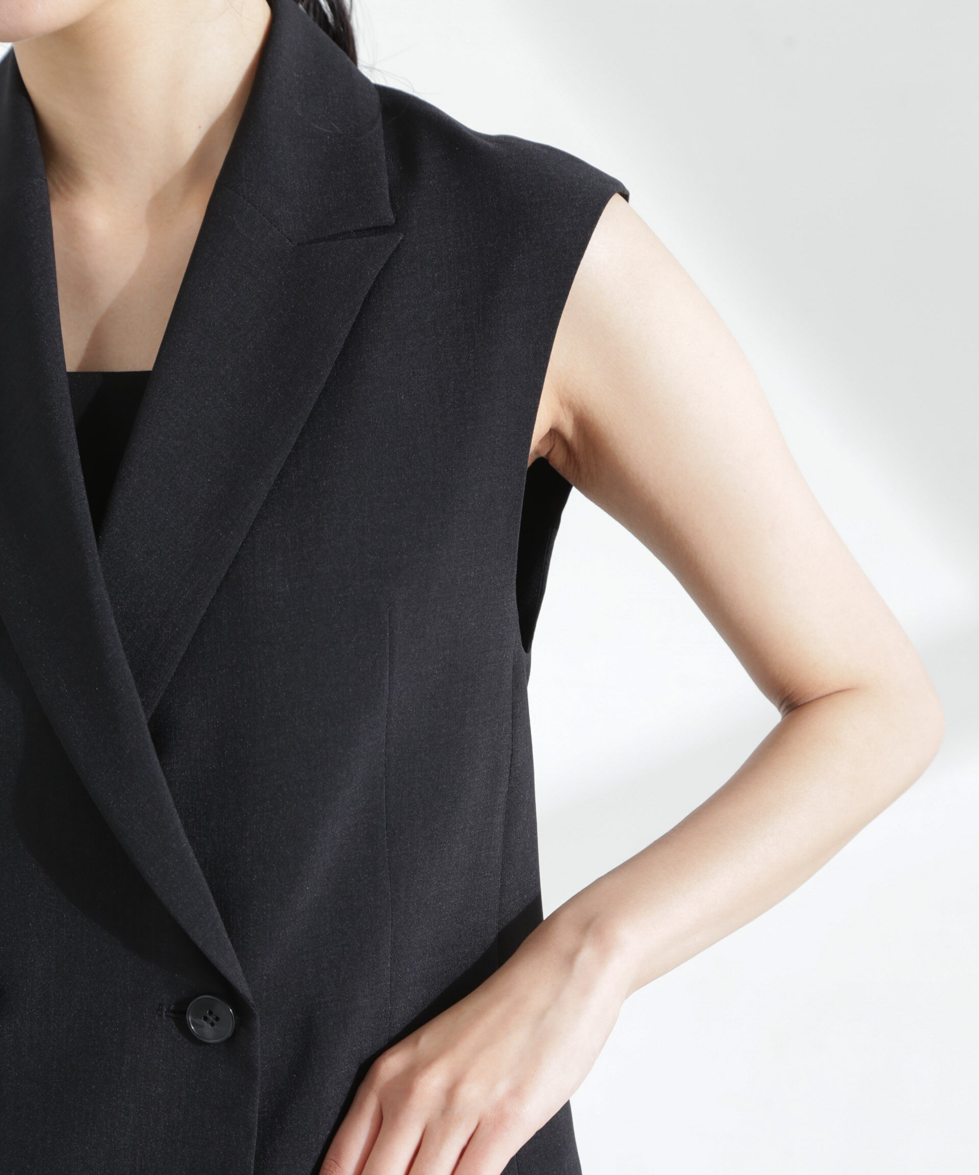 nano･universe「メランジドライ テーラードダブルジレ(セットアップ可)」|テーラードジャケット|