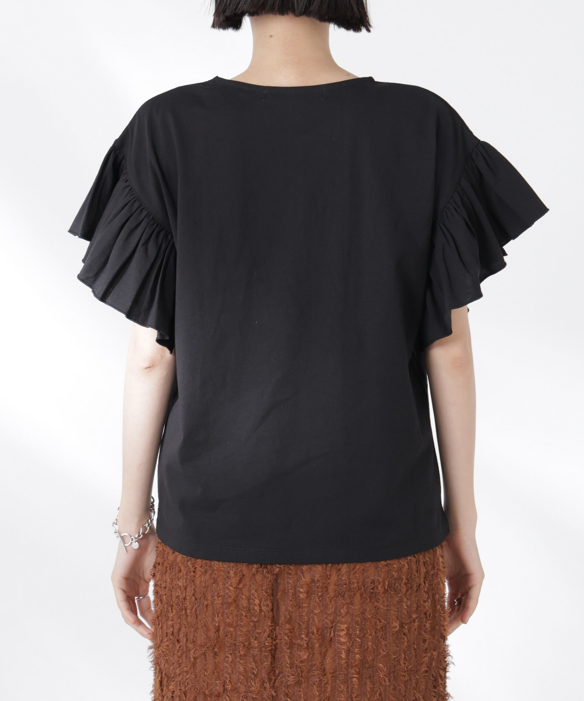 nano･universe「STORATECH 機能素材フレアデザインスリーブトップス」|Tシャツ・カットソー|