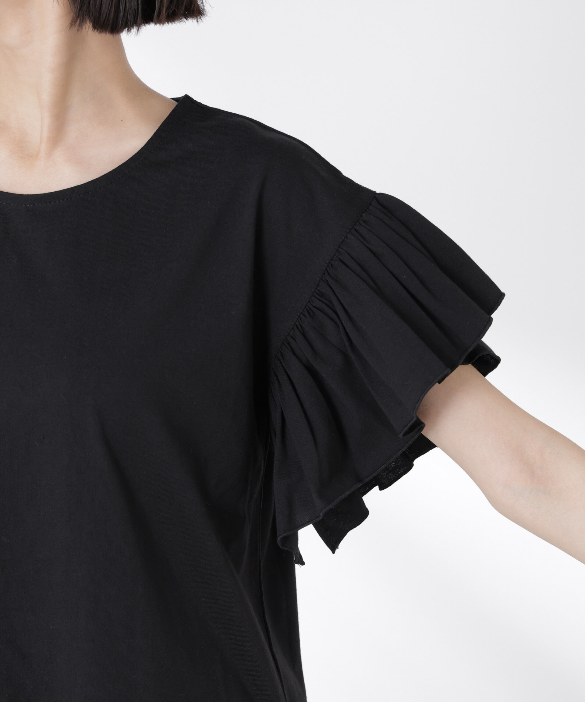 nano･universe「STORATECH 機能素材フレアデザインスリーブトップス」|Tシャツ・カットソー|