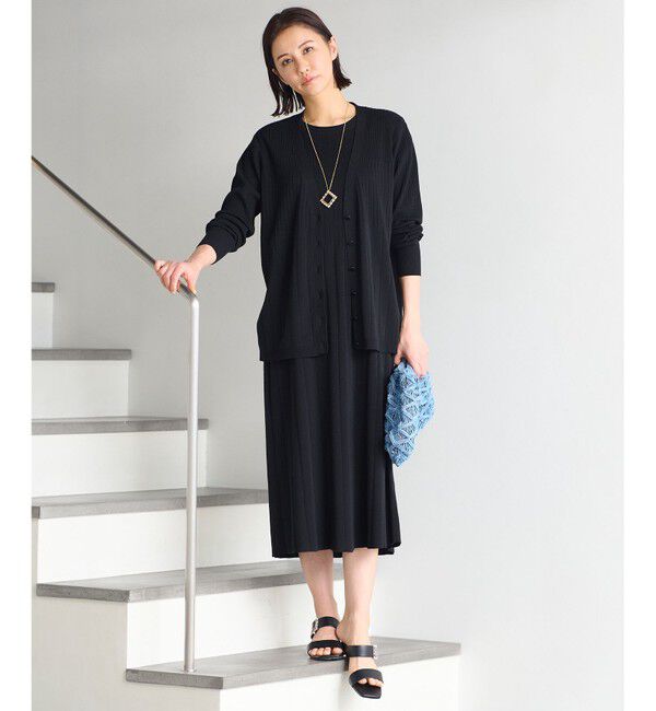 自由区「【洗える・XSサイズあり】ハイツイストコットンアセテート カーディガン」|カーディガン|