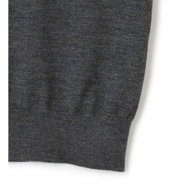 23区「【洗える/アンサンブル対応】サステナブルウール 半袖バイカラー ニット」|カーディガン|