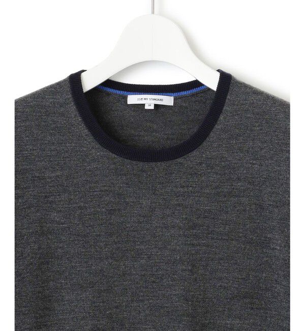 23区「【洗える/アンサンブル対応】サステナブルウール 半袖バイカラー ニット」|カーディガン|