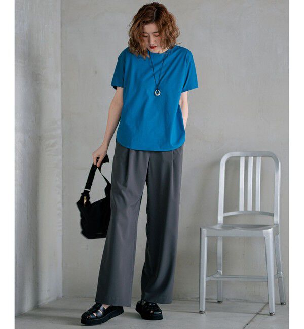 23区「【洗える】ALBINIコーコラン シャツテール Tシャツ」|Tシャツ・カットソー|