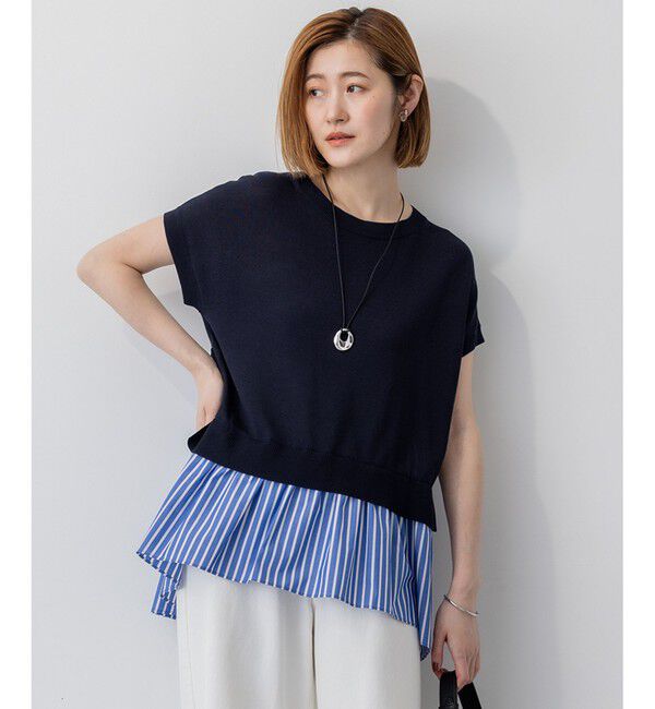 23区「【洗える】レイヤードデザイン ニット」|ニット・セーター|ﾈｲﾋﾞｰ&times;ﾌ