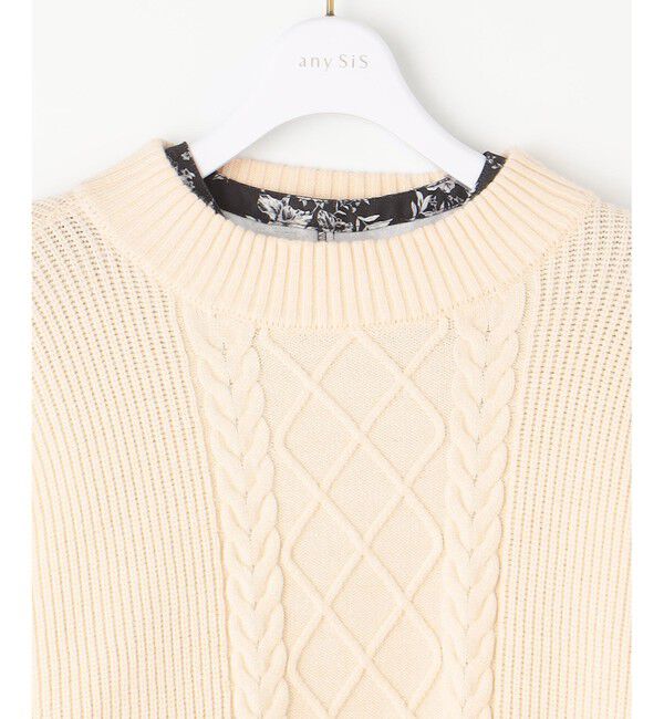 any SiS「【2SET】クロップドニットセット ワンピース」|ワンピース|