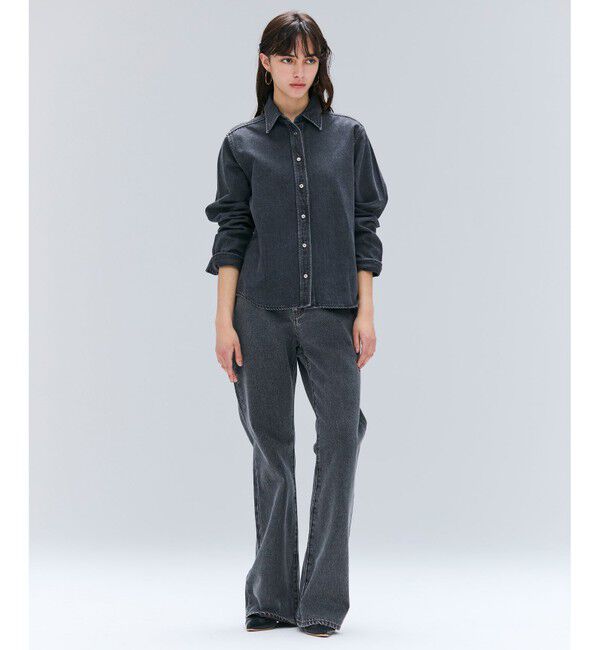 BEIGE,「【洗える・BAILA 11月号掲載】MARKEL / ボウタイ付きシャツカラーデニムシャツ」|シャツ・ブラウス|