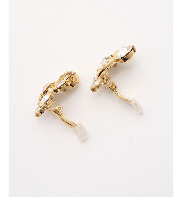 GRACE CONTINENTAL「ラインストーンイヤークリップ」|イヤリング|