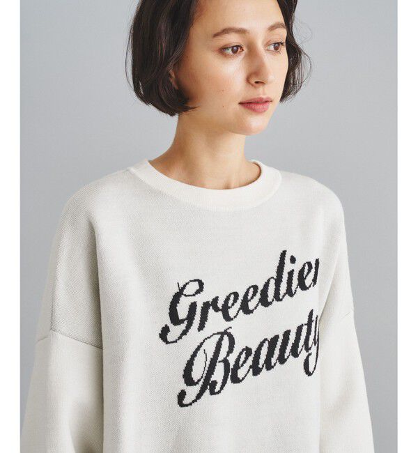  「ロゴジャガードルーズニットトップ」|ニット・セーター|