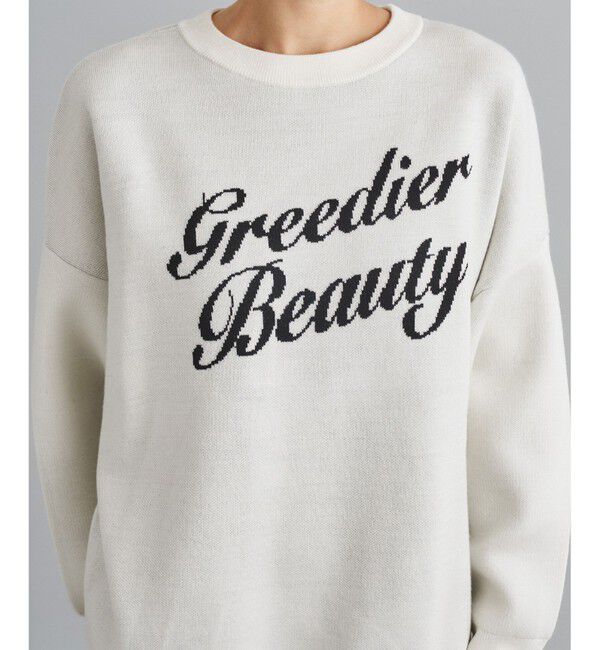  「ロゴジャガードルーズニットトップ」|ニット・セーター|