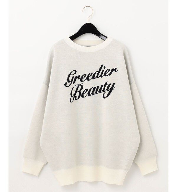  「ロゴジャガードルーズニットトップ」|ニット・セーター|