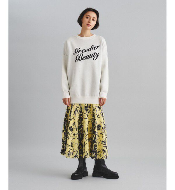  「ロゴジャガードルーズニットトップ」|ニット・セーター|