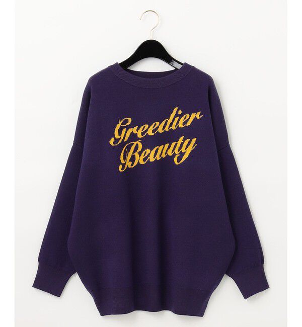  「ロゴジャガードルーズニットトップ」|ニット・セーター|