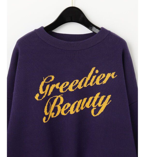  「ロゴジャガードルーズニットトップ」|ニット・セーター|