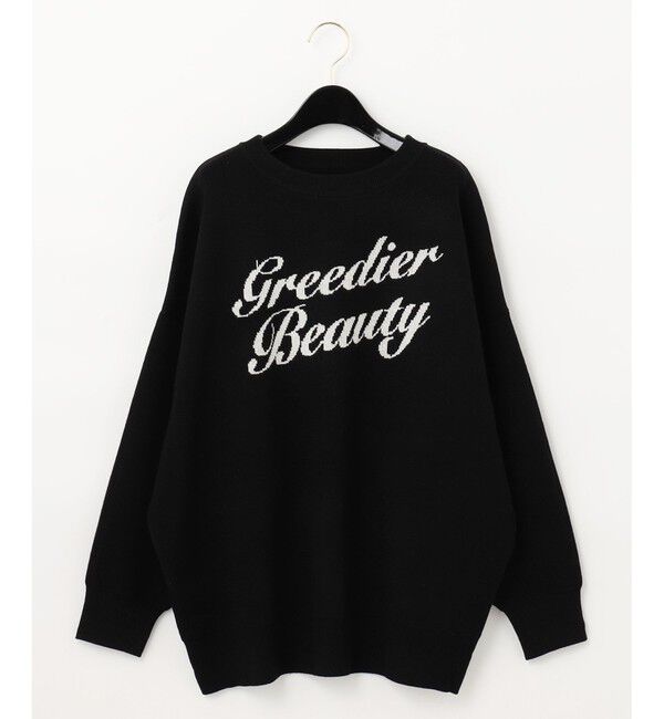  「ロゴジャガードルーズニットトップ」|ニット・セーター|