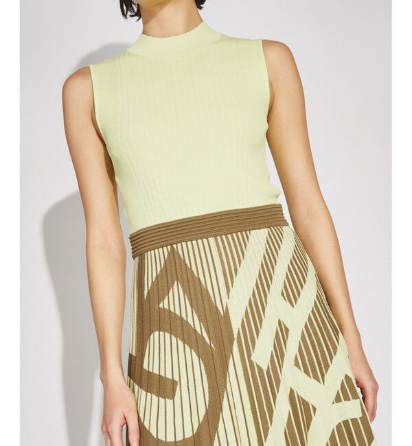  「ロゴジャガードニットワンピース」|ワンピース|