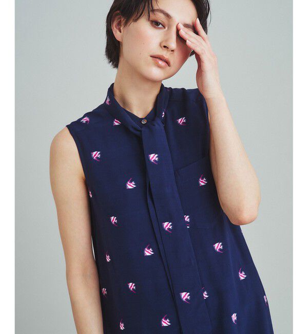 Grace Class「エンゼルフィッシュジャガードワンピース」|ワンピース|ネイビー