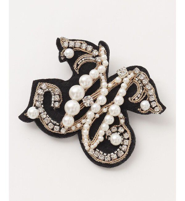 GRACE CONTINENTAL「ブローチクルーニットカーディガン」|カーディガン|