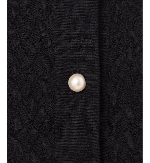 GRACE CONTINENTAL「ブローチクルーニットカーディガン」|カーディガン|